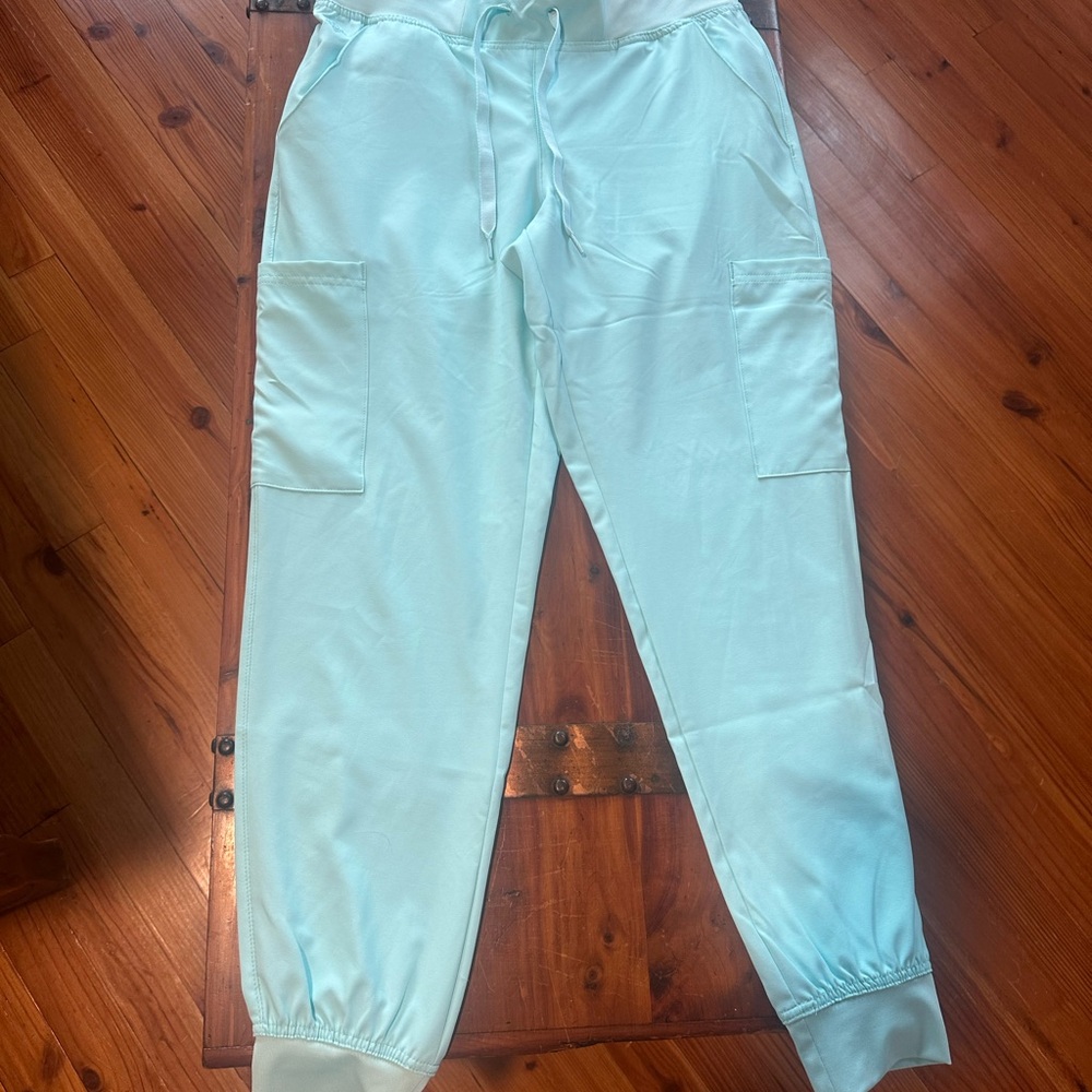 Med Couture Light Blue Jogger Pants